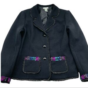 Laura Ashley Lace Trim & Sequin Design Blazer MEDIUM